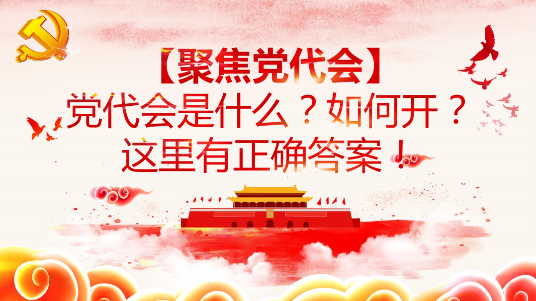 【聚焦黨代會】黨代會是什么？如何開？這里有正確答案！